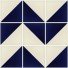 Mexican Ceramic Frost Proof Tiles  White Blue